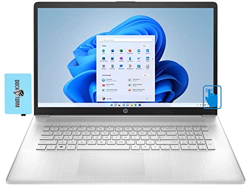 Newest HP 17z-cp000 17.3" 60Hz Touch HD+ Business Laptop (AMD Ryzen 5 5500U 6-Core, 64GB RAM, 1TB PCIe SSD + 1TB HDD, AMD Radeon, WiFi, Bluetooth, Webcam, HDMI, Win 11 Home) with Hub