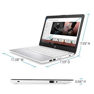 HP Stream 11.6-inch HD Laptop, Intel Celeron N4000, 4 GB RAM, 32 GB eMMC, Windows 10 Home in S Mode with Office 365 Personal for 1 Year (11-ak0020nr, Diamond White)