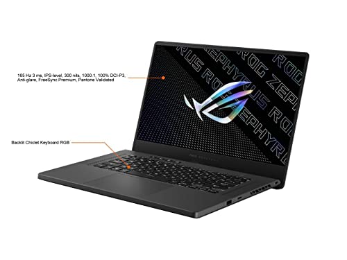 ASUS ROG Zephyrus G15 Slim Flagship Gaming Laptop, 15.6" 165Hz QHD (2560x1440) 100% DCI-P3 Pantone, AMD Ryzen 9 5900HS 8 Cores, GeForce RTX 3060, RGB Backlit KB, Wi-Fi 6 (40GB RAM | 2TB PCIe SSD)