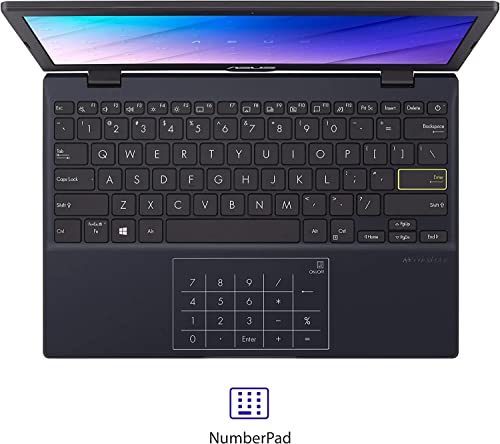 ASUS 2022 Newest 14 inch HD Laptop, Intel Dual-Core Processor, 4GB RAM, 64GB eMMC, 128GB Pcle SSD, Integrated Graphics, Bluetooth, WiFi, Windows 11 S, Star Black, Bundle with Cefesfy Accessory