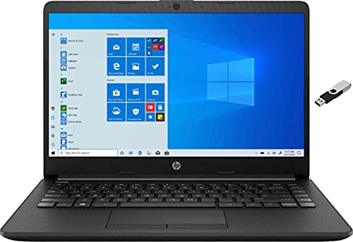 2021 HP Laptop 14" HD AMD Athlon Silver 3050U Radeon Graphics 4GB DDR4 128GB SSD Webcam WiFi Bluetooth RJ-45 LAN Windows 10 S w/ RATZK 32GB USB Drive