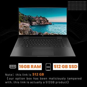 hp 2022 newest envy 2-in-1 laptop, 15.6″ ips fhd touch screen, 6 core amd ryzen 5 5625u(beat i7-1265u), 16gb ddr4, 512gb ssd, backlit keyboard, amazon alexa, fingerprint reader, w/ pen, win 11, black