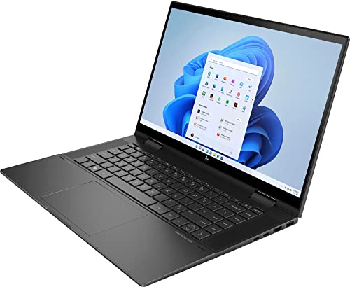 HP 2022 Newest Envy 2-in-1 Laptop, 15.6" IPS FHD Touch Screen, 6 core AMD Ryzen 5 5625U(Beat i7-1265U), 16GB DDR4, 512GB SSD, Backlit Keyboard, Amazon Alexa, Fingerprint Reader, W/ Pen, Win 11, Black
