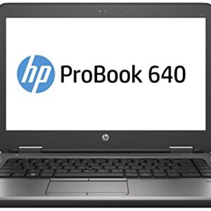 HP ProBook 640 G2 Laptop, 14 Display, Intel Core i5-6200U 2.3GHz, 16GB RAM, 256GB SSD,, DisplayPort, Wi-Fi, Bluetooth, Windows 10 Pro (Renewed)