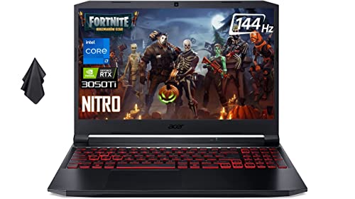 Acer Nitro 5 15.6" FHD 144Hz Gaming Notebook, Intel Core i7-11800H Processor, NVIDIA GeForce RTX 3050 Ti, 4 Ports, Killer Wi-Fi, Backlit Keyboard, HDMI, Webcam, Win 11 Home (32GB RAM | 1TB SSD)