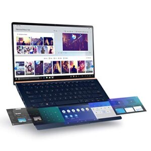 asus zenbook 14 ultra-slim laptop 14” full hd nanoedge bezel, intel core i7-10510u, 16gb ram, 512gb pcie ssd, geforce mx250, innovative screenpad 2.0, windows 10 pro, ux434flc-xh77, royal blue