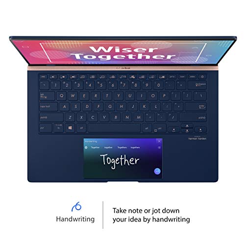 ASUS ZenBook 14 Ultra-Slim Laptop 14” Full HD NanoEdge Bezel, Intel Core i7-10510U, 16GB RAM, 512GB PCIe SSD, GeForce MX250, Innovative ScreenPad 2.0, Windows 10 Pro, UX434FLC-XH77, Royal Blue