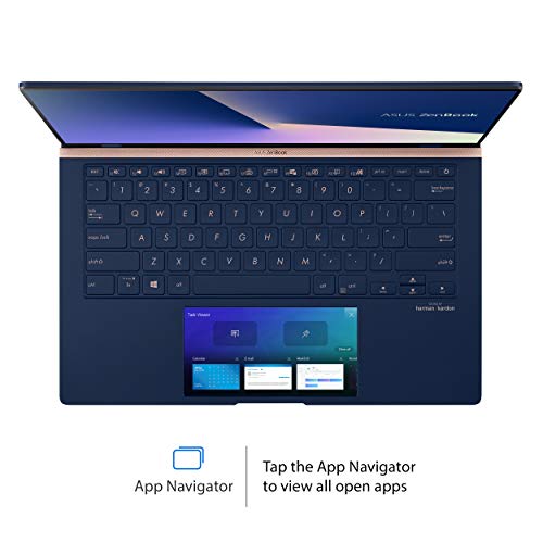 ASUS ZenBook 14 Ultra-Slim Laptop 14” Full HD NanoEdge Bezel, Intel Core i7-10510U, 16GB RAM, 512GB PCIe SSD, GeForce MX250, Innovative ScreenPad 2.0, Windows 10 Pro, UX434FLC-XH77, Royal Blue