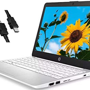 HP Stream 11 Laptop Computer 11.6" HD WLED Anti-Glare Intel Celeron N4000 Processor 4GB RAM 32GB eMMC Office 365 for 1 Year USB-C Win10 + HDMI Cable