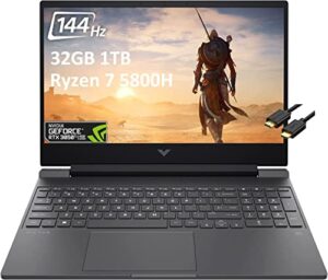 hp newest victus 15t 15.6″ fhd 144hz (amd 8-core ryzen 7 5800h, 32gb ram, 1tb pcie ssd, geforce rtx 3050 ti 4gb, ips) gaming laptop, backlit, webcam, type-c, wi-fi 6, ist cable, windows 11 home