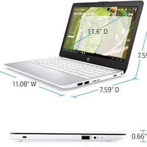 2021 HP Stream 11.6-inch HD Laptop PC, Intel Celeron N4020, 4 GB RAM, 64 GB eMMC, WiFi 5, Webcam, HDMI, Windows 10 S with Office 365 Personal for 1 Year + Fairywren Card (White)