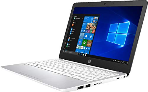 2021 HP Stream 11.6-inch HD Laptop PC, Intel Celeron N4020, 4 GB RAM, 64 GB eMMC, WiFi 5, Webcam, HDMI, Windows 10 S with Office 365 Personal for 1 Year + Fairywren Card (White)