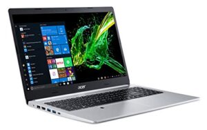 acer aspire 5 slim laptop, 15.6″ full hd ips display, 10th gen intel core i5-10210u, 8gb ddr4, 256gb pcie nvme ssd, intel wi-fi 6 ax201 802.11ax, fingerprint reader, backlit kb, a515-54-59w2, silver