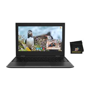 lenovo 100e chromebook 2nd gen laptop, 11.6″ hd(1366 x 768) display, intel- celeron n4020, 4 gb lpddr4 ram, 64 gb emmc, hdmi, microsd card reader, windows 10 pro + zipnology cloth – new
