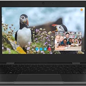 Lenovo 100E Chromebook 2ND Gen Laptop, 11.6" HD(1366 x 768) Display, Intel- Celeron N4020, 4 GB LPDDR4 RAM, 64 GB eMMC, HDMI, MicroSD Card Reader, Windows 10 Pro + Zipnology Cloth - New