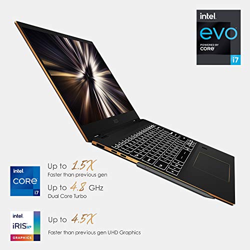 MSI Summit E13 Flip Evo Professional Laptop: 13" IPS-Level Touch Screen, Intel core i7-1185G7, Iris Xe, 16GB RAM, 512GB NVMe SSD, Win10 Home, Ink Black (A11MT-023)