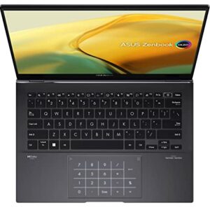 ASUS ZenBook 14 OLED UM3402 14" QHD+ Touchscreen (AMD Ryzen 7-5825U, 16GB RAM, 1TB SSD, 8-Core (Beats i7-1165G7)) Business Laptop, Backlit, Fingerprint, 19 Hr Battery, IST SD Card, Win 11 Home - 2023