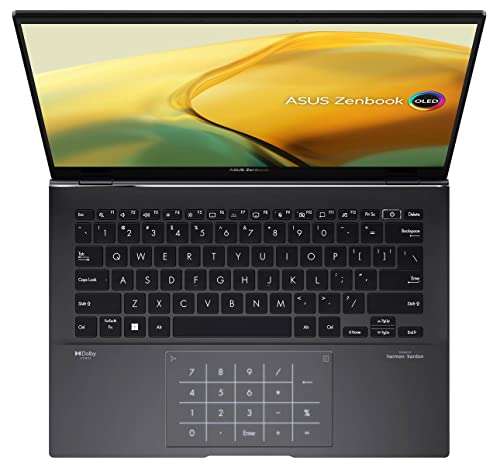 ASUS ZenBook 14 OLED UM3402 14" QHD+ Touchscreen (AMD Ryzen 7-5825U, 16GB RAM, 1TB SSD, 8-Core (Beats i7-1165G7)) Business Laptop, Backlit, Fingerprint, 19 Hr Battery, IST SD Card, Win 11 Home - 2023
