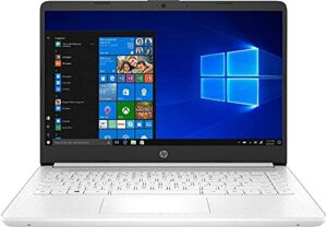 2020 hp 14″ hd (1366 x 768) thin and light laptop pc, intel celeron n4020 dual-core processor, 4gb ddr4 memory, 64gb emmc, hdmi, wifi, bluetooth, windows 10 s, 1 year microsoft 365, snowflake white