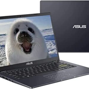 Asus 2022 14'' HD Laptop, Intel Celeron N4020 Processor, 4GB RAM, 64GB eMMC Flash Memory, Graphics 500, Webcam, Stereo Speakers, Black, Windows 11S, 32GB Snowbell USB Card