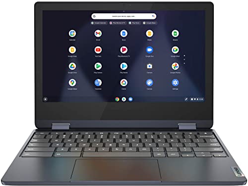 Lenovo Flagship Chromebook 11.6" HD 2 in 1 Touchscreen Laptop Computer, Intel N4020 (up to 2.80 GHz), 4GB RAM, 64GB eMMC, WiFi, Bluetooth, Webcam, Chrome OS, Abyss Blue