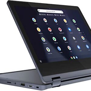 Lenovo Flagship Chromebook 11.6" HD 2 in 1 Touchscreen Laptop Computer, Intel N4020 (up to 2.80 GHz), 4GB RAM, 64GB eMMC, WiFi, Bluetooth, Webcam, Chrome OS, Abyss Blue