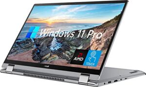 asus touchscreen 15.6” zenbook laptop with windows 11 pro, full hd ips display, amd ryzen 7 5700u processor, nvidia geforce mx450, backlit keyboard, gray (8gb ram | 1tb pcie ssd)