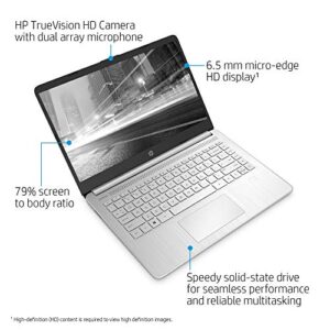 HP Newest 14" HD Laptop, Intel Core i5-1035G1, Intel UHD Graphics, 8GB SDRAM, 256GB SSD, Natural Silver, Windows 10