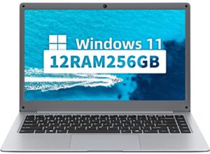 jumper laptop 14 inch laptops 12gb ram 256gb rom ssd windows 11 notebook computer with fhd 1080p display, 14nm intel celeron,dual speakers,full size keyboard,large battery 35520mwh – one year warranty