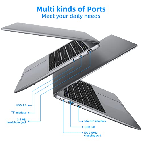 Jumper Laptop 14 Inch Laptops 12GB RAM 256GB ROM SSD Windows 11 Notebook Computer with FHD 1080P Display, 14nm Intel Celeron,Dual speakers,Full Size Keyboard,Large Battery 35520mWH - One Year Warranty