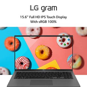 LG gram (2022) Laptop 15Z90Q 15.6" Touchscreen, Intel 12th Gen Core i7, 16GB RAM, 512GB SSD, Windows 11, Gray