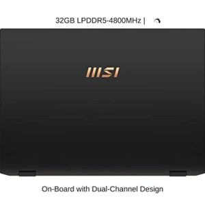 [2022] HIDevolution MSI Summit E13FlipEvo A12MT 13.4" FHD+ 120Hz Touch Screen, 1.5 GHz i7-1260P, Intel Iris Xe, 32GB LPDDR5-4800MHz, 2 TB PCIe SSD