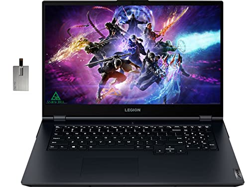 Lenovo 2023 Legion 5 17.3" 144Hz Gaming Laptop, AMD Ryzen 7 5800H, 32GB RAM, 1TB PCIe SSD, NVIDIA GeForce RTX 3050, Backlit Keyboard, Phantom Blue, Windows 11, 32GB SnowBell USB Card