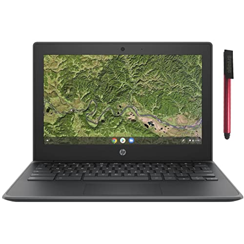 HP Chromebook 11 11.6" Laptop Computer for Business or Education, AMD A4-9120C Processor up to 2.4GHz, 4GB DDR4 RAM, 32GB eMMC, 802.11AC WiFi, Bluetooth 5.0, Black, Chrome OS, BROAGE 64GB Flash Drive