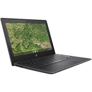 HP Chromebook 11 11.6" Laptop Computer for Business or Education, AMD A4-9120C Processor up to 2.4GHz, 4GB DDR4 RAM, 32GB eMMC, 802.11AC WiFi, Bluetooth 5.0, Black, Chrome OS, BROAGE 64GB Flash Drive