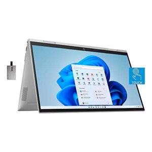 hp 2022 envy x360 2-in-1 15.6″ fhd touchscreen laptop, intel core i5-1135g7, 16gb ddr4 ram, 1tb pcie ssd, backlit keyboard, intel iris xe graphics, webcam, windows 11, silver, 32gb snowbell usb card