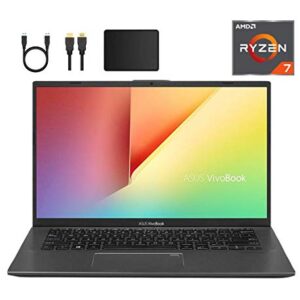 ASUS Newest VivoBook 14-inch FHD 1080p Laptop PC, AMD Ryzen 7 3700U, 20GB DDR4, 1TB SSD, Fingerprint Reader, Backlit Keyboard, AMD Radeon RX Vega 10 Graphics, W10 Home w/Mazepoly Accessories