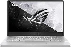 asus rog zephyrus g14 vr ready gaming laptop, 14″ 144hz full hd ips display, 8 cores amd ryzen 9 5900hs,nvidia geforce rtx 3060, moonlight white- accessories (24gb ram|1tb pcie ssd)
