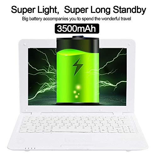 Tocosy Laptop 10.1Inch Quad Core Windows 10 HD Graphics Ultra Thin Computer PC, 2GB RAM 32GB Storage 1.92GHZ USB 2.0 WiFi Bluetooth HDMI IPS Display Notebook (White)