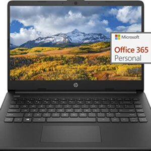 HP 2022 Newest 14in Ultra Light Laptop, Intel N4020 Processor(Up to 2.8GHz), 8GB RAM, 128GB Storage(64GB eMMC+64GB Micro SD), 1 Year Office 365, Webcam, HDMI, WiFi, USB-A&C, Google Classroom or Zoom