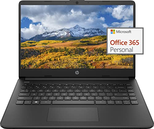 HP 2022 Newest 14in Ultra Light Laptop, Intel N4020 Processor(Up to 2.8GHz), 8GB RAM, 128GB Storage(64GB eMMC+64GB Micro SD), 1 Year Office 365, Webcam, HDMI, WiFi, USB-A&C, Google Classroom or Zoom