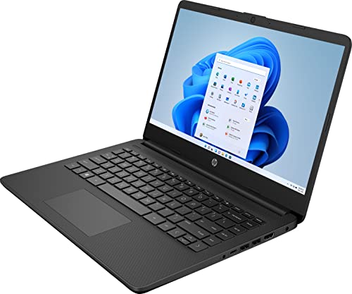 HP 2022 Newest 14in Ultra Light Laptop, Intel N4020 Processor(Up to 2.8GHz), 8GB RAM, 128GB Storage(64GB eMMC+64GB Micro SD), 1 Year Office 365, Webcam, HDMI, WiFi, USB-A&C, Google Classroom or Zoom