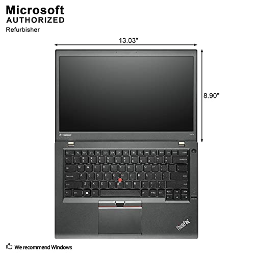 Lenovo ThinkPad T450s 14in Laptop, Intel Core i5 5300U 2.3Ghz, 8GB DDR3 RAM, 256GB SSD Hard Drive, Webcam, Windows 10 (Renewed)