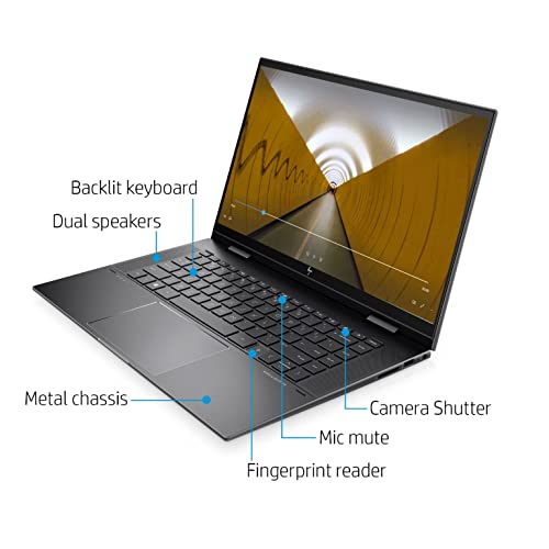 HP Newest 2-in-1 Laptop(Envy x360) - AMD Ryzen 7 5825U(8-Core) - 15.6" IPS FHD Touch Display - 32GB DDR4 1TB SSD - Backlit Keyboard - WiFi ax - Type-C - HDMI - Fingerprint - Windows 11 Home