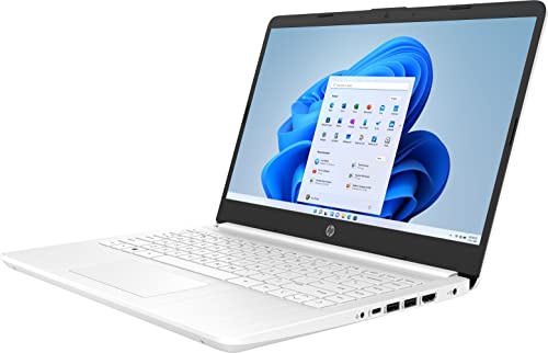 2022 Newest HP Stream 14" HD Laptop, Intel Celeron N4020(up to 2.8GHz), 8GB RAM, 128GB Space(64GB eMMC+64GB Card), 1-Year Office 365, WiFi, HDMI, USB-C, Webcam, Bluetooth, Windows 11S, White+JVQ MP