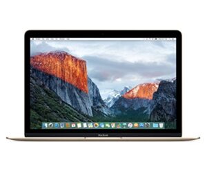 apple macbook (mlhe2ll/a) 256gb 12-inch retina display (2016) intel core m3 tablet – champagne gold (renewed)