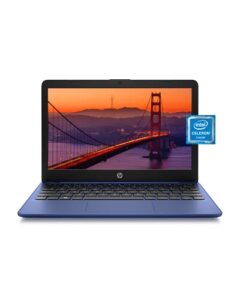 hp stream 11″ laptop, intel celeron n4020, intel uhd graphics 600, 4 gb ram, 64 gb ssd, windows 11 home in s mode (11-ak0030nr, royal blue)