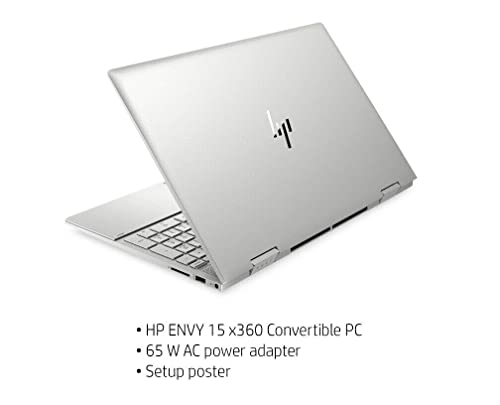 HP Envy x360 2-in-1 15.6" Touchscreen Laptop, Intel Core i5-1135G7, Intel Iris Xe Graphics, 16GB DDR4 RAM, 512GB PCIE SSD, Backlit Keyboard, Fingerprint, Stylus Pen, Win 11 Home, Silver