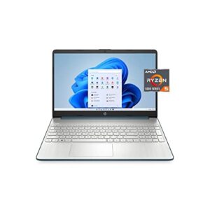 hp newest 15.6″ laptop , fhd, amd r5-5500u, 8gb ram, 256gb ssd, usb type-c and usb type-a , hdmi, built-in microphone/ webcam, windows 11, spruce blue
