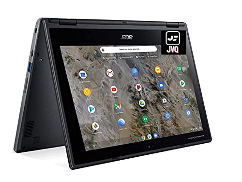 Acer Newest Chromebook 11.6" HD Touchscreen 2-in-1 Laptop, AMD A6-9220C Processor up to 2.7GHz, 4GB DDR4 RAM, 160GB Space(32GB eMMC +128GB Card) , WiFi, Bluetooth, Type-C, Black, Chrome OS, JVQ MP